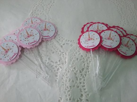 Toppers para Docinhos Unicórnio
