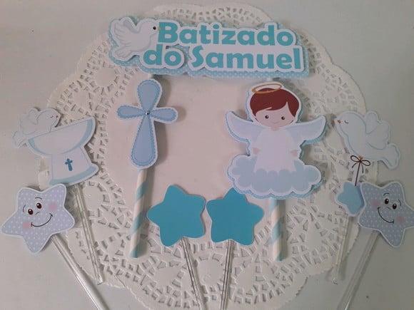 Topo de Bolo/cake Topper Batizado 1