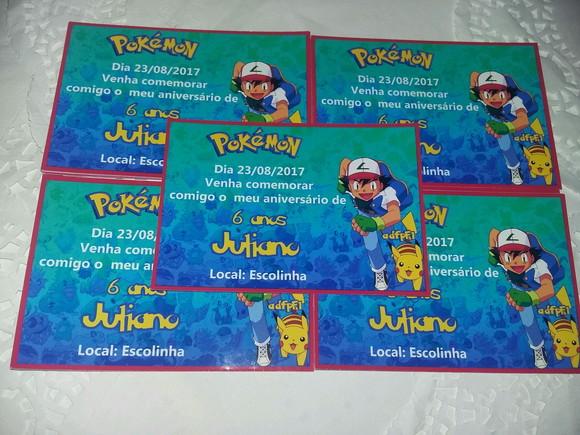 Convite Personalizado- Pokémon
