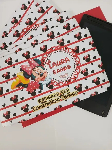 Caixas para Lousa Mágica Lcd Personalizada- Tablet Minnie