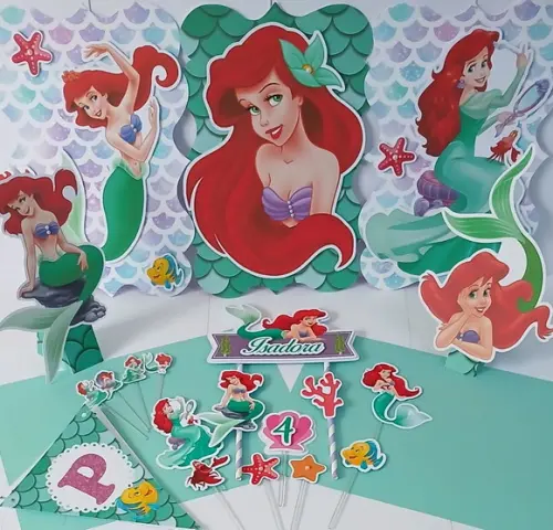 Kit Festa Só Um Bolinho Pequena Sereia- Ariel