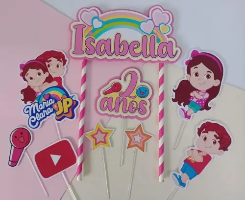 Topo de Bolo/cake Topper Maria Clara e Jp