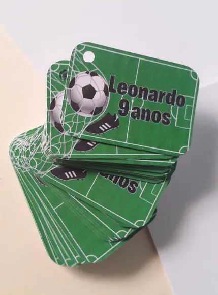 Tag de Agradecimento Personalizada Time de Futebol