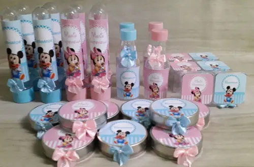 Kit Chá Revelação Minnie e Mickey Baby