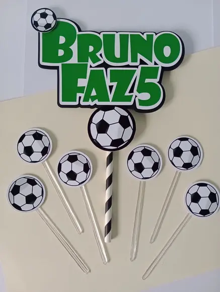 Topo de Bolo/cake Topper Futebol 2