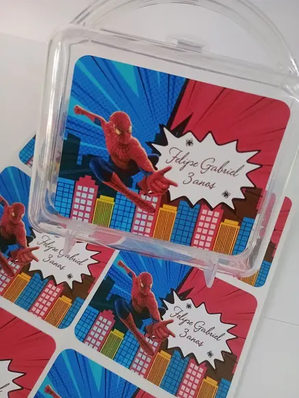 Rótulo Adesivo para Maleta Acrílica -homem Aranha