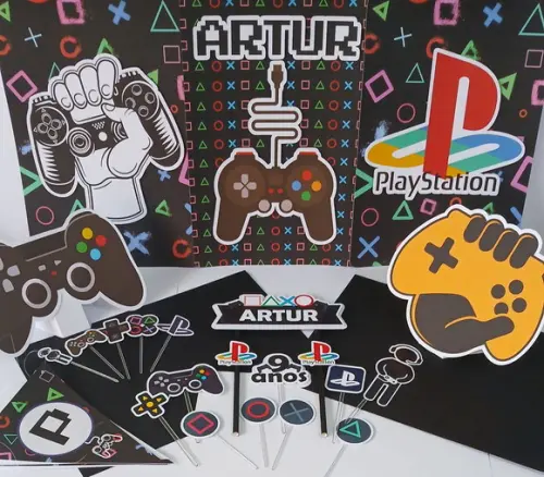 Kit Festa Só Um Bolinho Vídeo Game 3- Atenção ao Prazo