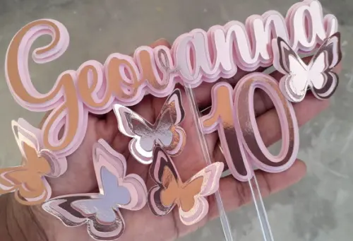 Topo De Bolo/cake Topper Borboletas 3