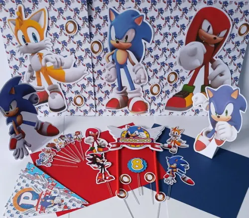 Kit Festa Só Um Bolinho Sonic