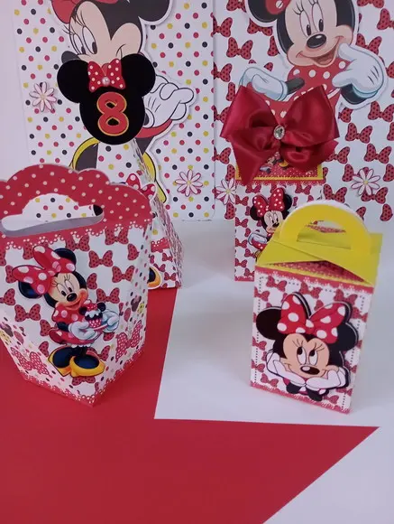 Kit Festa Personalizado Minnie Vermelha - 20 Peças