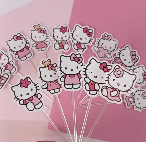Toppers para Docinhos-hello Kitty