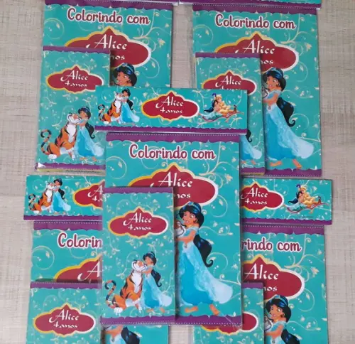 Kit Livrinho Para Colorir Princesa Jasmine