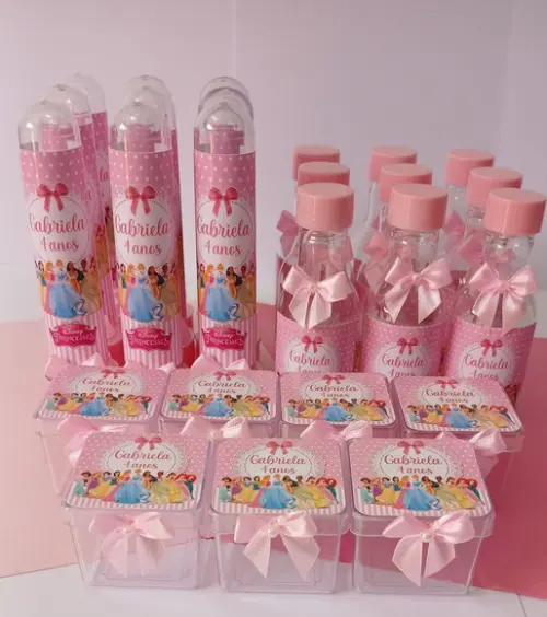 Kit Festa Personalizado- 30 Peças - Princesas Disney