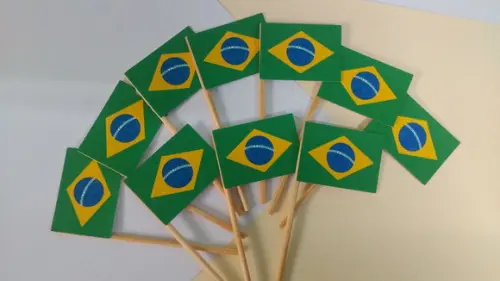 Toppers para Docinhos Bandeirinhas do Brasil