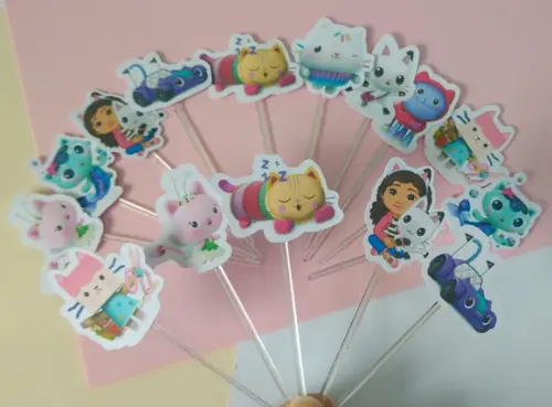 Toppers para Docinhos Gabby's Dollhouse -casa Mágica