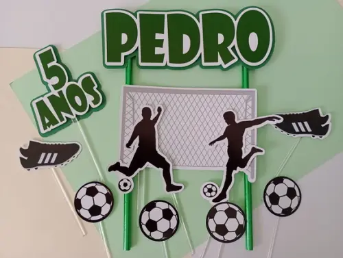 Topo de Bolo/cake Topper Futebol 3