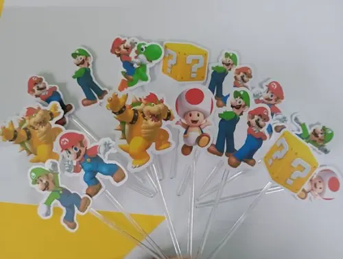 Toppers para Docinhos Super Mario