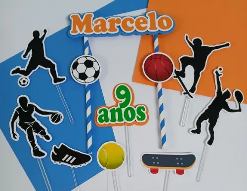 Topo de Bolo/cake Topper Esportes