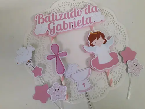 Topo de Bolo/cake Topper Batizado 4