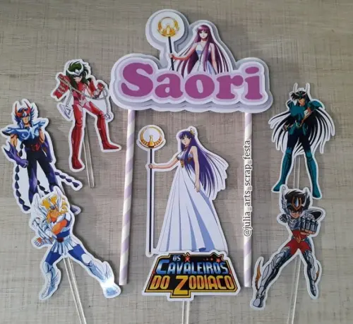 Topo de Bolo/Cake Topper Saori Kido