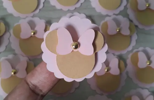 Aplique Minnie Rosa Tag