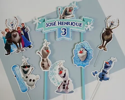 Topo de Bolo/cake Topper Olaf