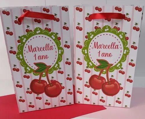 Sacolinha Personalizada Cerejinha- Leia a Descrição