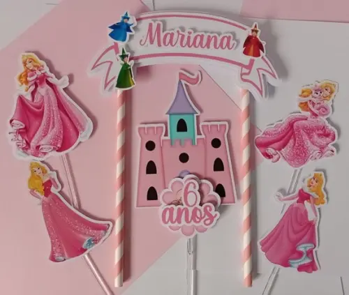 Topo de Bolo/cake Topper Princesa Aurora