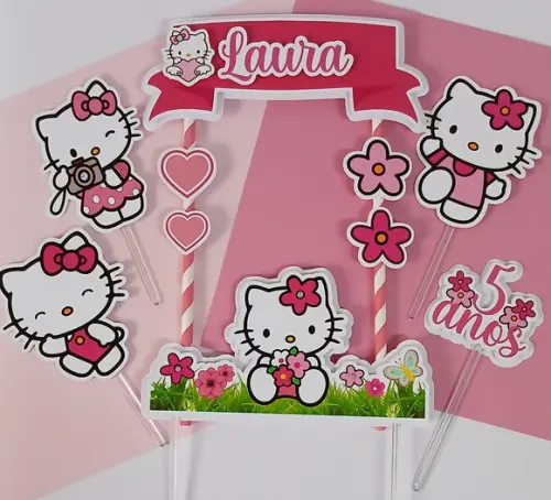 Topo de Bolo/cake Topper Hello Kitty