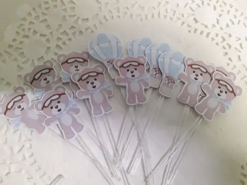 Toppers para Docinhos Ursinho Baloeiro