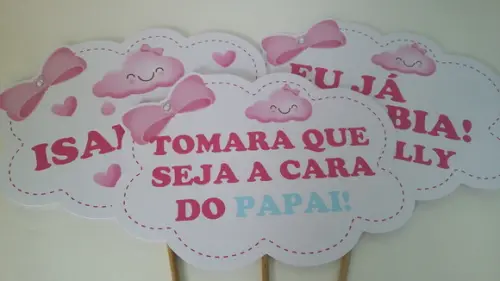 Plaquinhas Divertidas - Chá de Bebê
