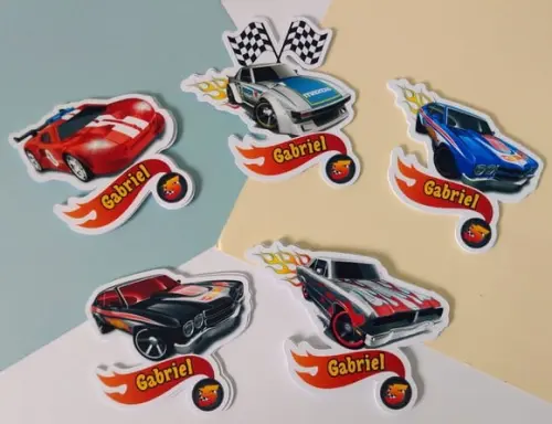 Apliques para Tubetes - Hot Wheels