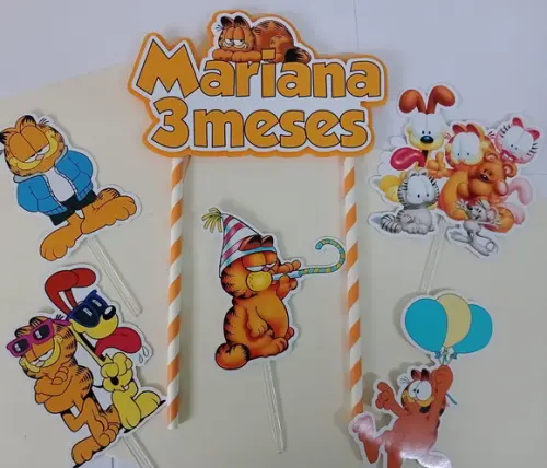 Topo de Bolo/cake Topper Garfield