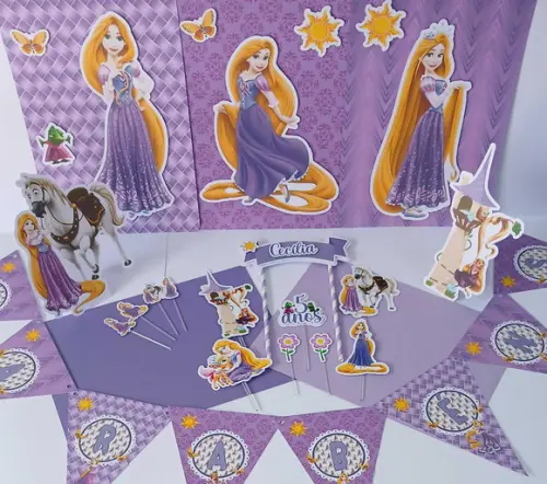 Kit Festa Só Um Bolinho Princesa Rapunzel