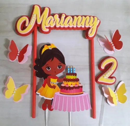Topo De Bolo/cake Topper Menina Afro
