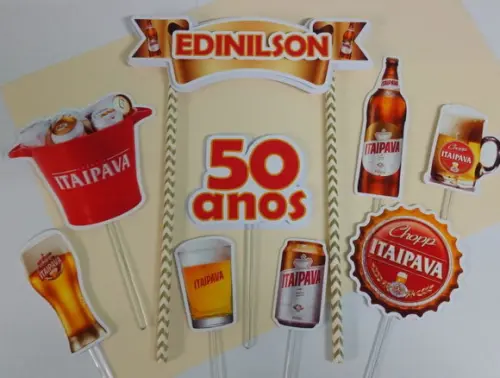Topo de Bolo Cerveja Itaipava