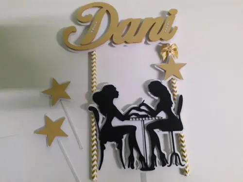 Topo de Bolo/cake Topper Manicure