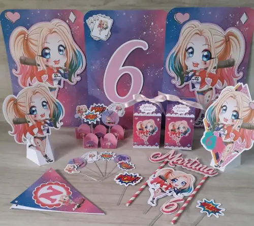 Kit Festa Só Um Bolinho Arlequina 2