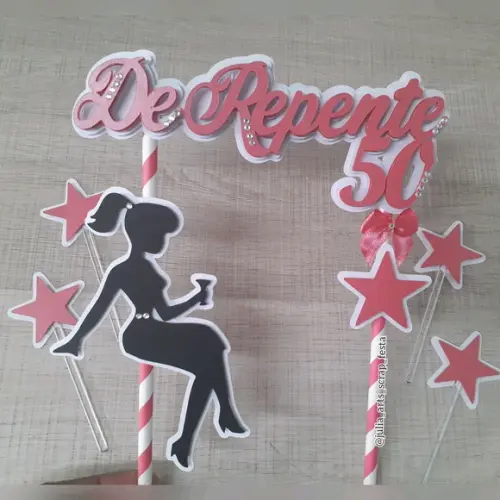 Topo de Bolo/cake Topper de Repente 50