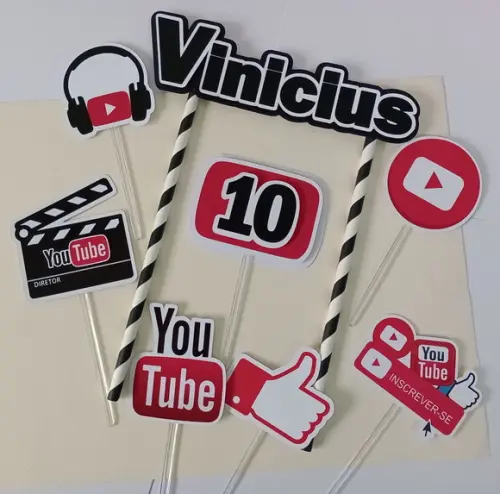Topo de Bolo/cake Topper Youtube