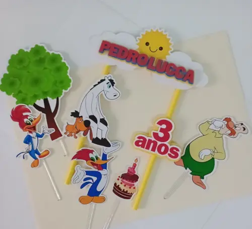 Topo de Bolo/cake Topper Pica Pau