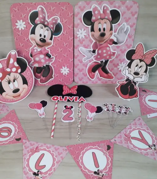 Kit Festa Só Um Bolinho Minnie Rosa