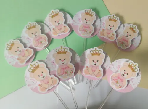 Toppers para Docinhos Ursinha Realeza