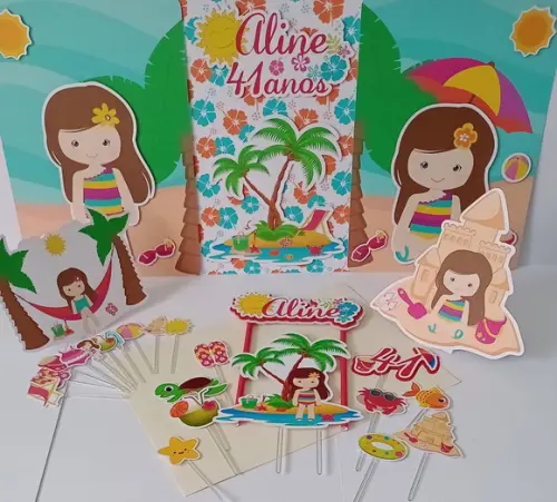 Kit Festa Só Um Bolinho Praia/verão