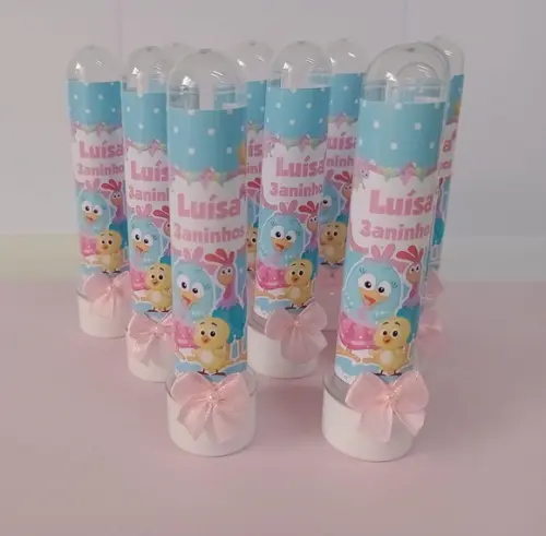 Tubetes Personalizados Galinha Pintadinha Candy Color