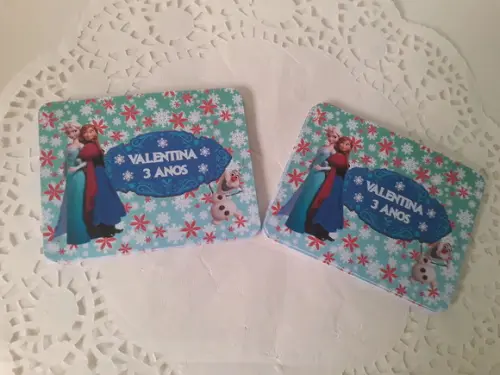 Rótulo Adesivo para Maleta Acrílica Frozen