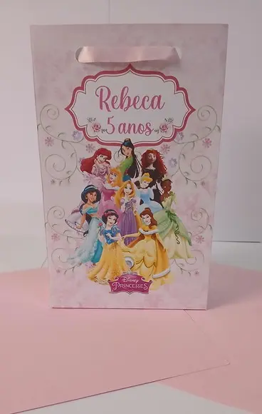 Sacolinha Personalizada Princesas da Disney-leia a Descrição