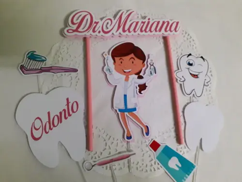 Topo de Bolo/Cake Topper Dentista