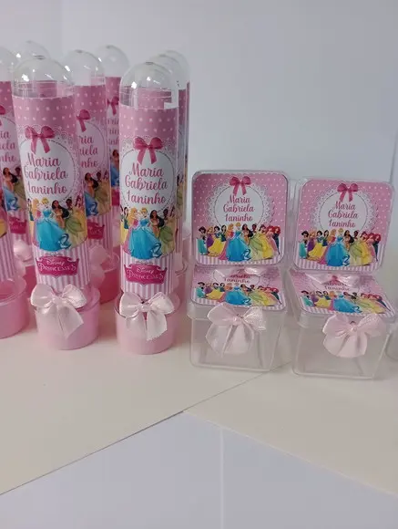 Kit Festa Personalizado Princesas Disney - 20 Peças