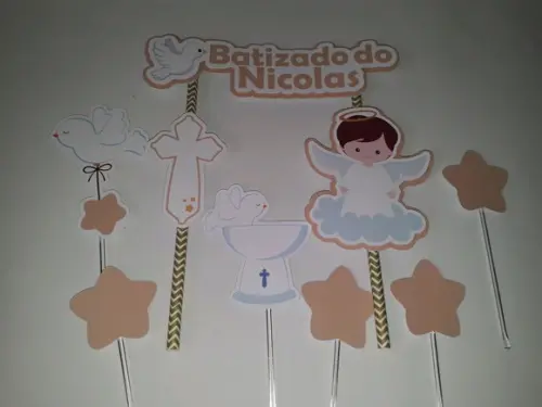 Topo de Bolo/cake Topper Batizado 3